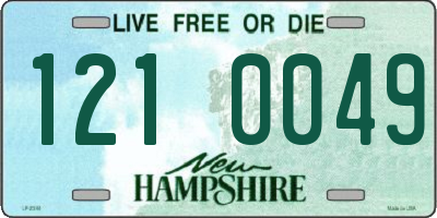 NH license plate 1210049