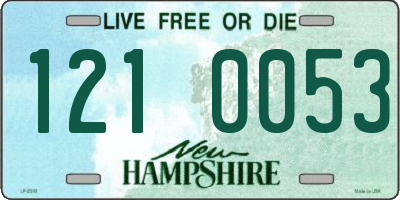 NH license plate 1210053