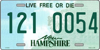NH license plate 1210054