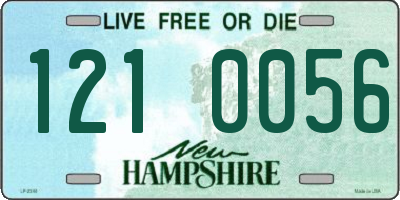 NH license plate 1210056