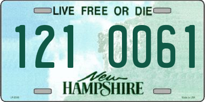 NH license plate 1210061