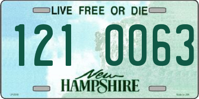 NH license plate 1210063