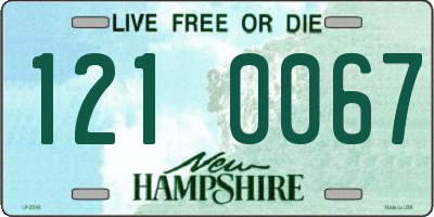 NH license plate 1210067