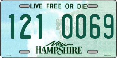 NH license plate 1210069