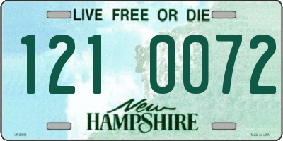 NH license plate 1210072