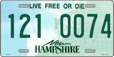 NH license plate 1210074