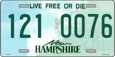 NH license plate 1210076