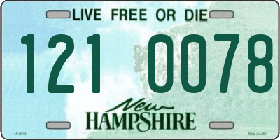 NH license plate 1210078