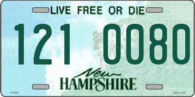 NH license plate 1210080