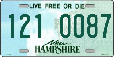 NH license plate 1210087