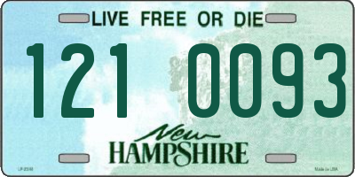 NH license plate 1210093