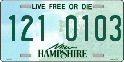 NH license plate 1210103