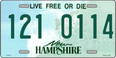 NH license plate 1210114