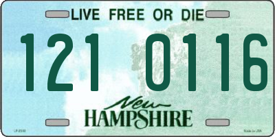 NH license plate 1210116
