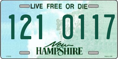 NH license plate 1210117
