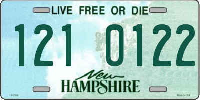 NH license plate 1210122