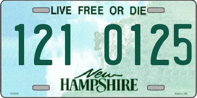 NH license plate 1210125