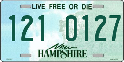 NH license plate 1210127