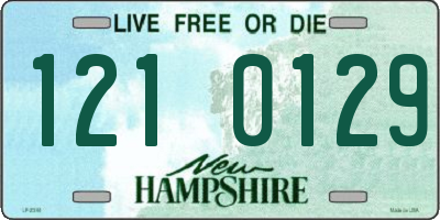 NH license plate 1210129