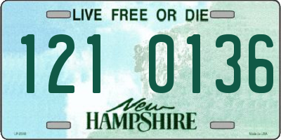 NH license plate 1210136