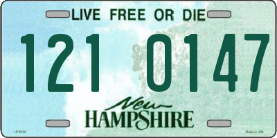 NH license plate 1210147