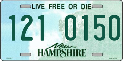 NH license plate 1210150