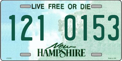 NH license plate 1210153