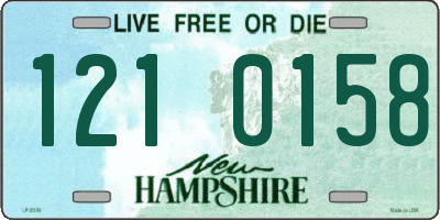 NH license plate 1210158