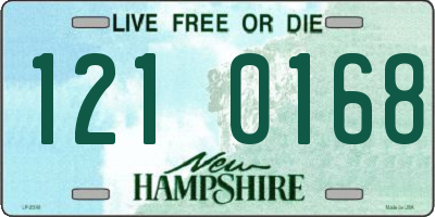 NH license plate 1210168