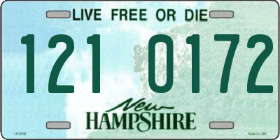 NH license plate 1210172