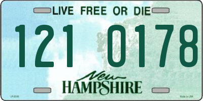 NH license plate 1210178