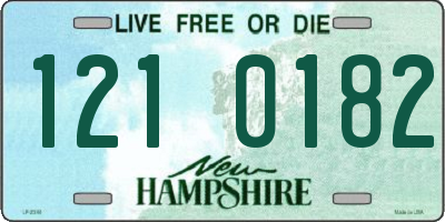 NH license plate 1210182