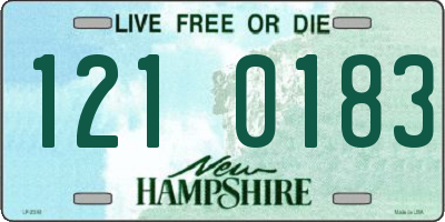 NH license plate 1210183