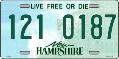 NH license plate 1210187