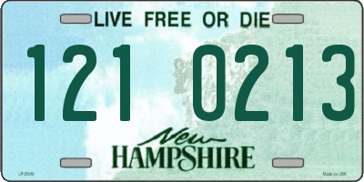 NH license plate 1210213