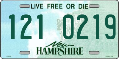 NH license plate 1210219