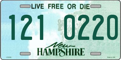 NH license plate 1210220
