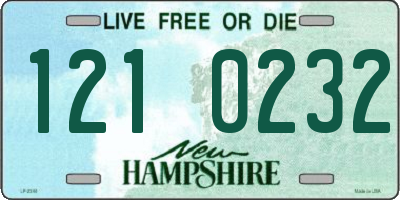 NH license plate 1210232