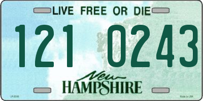 NH license plate 1210243