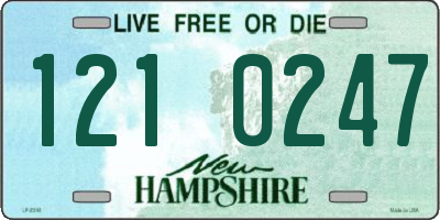 NH license plate 1210247