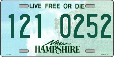 NH license plate 1210252
