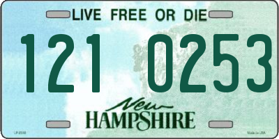 NH license plate 1210253