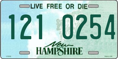 NH license plate 1210254