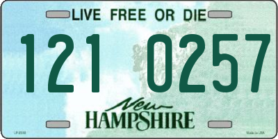 NH license plate 1210257
