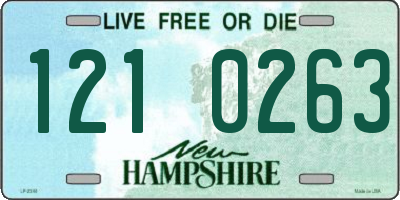 NH license plate 1210263