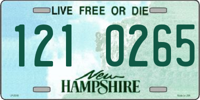 NH license plate 1210265