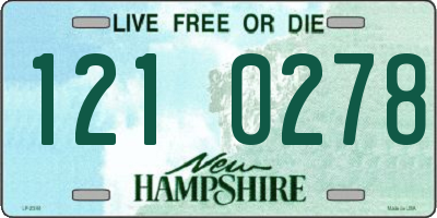 NH license plate 1210278