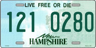 NH license plate 1210280