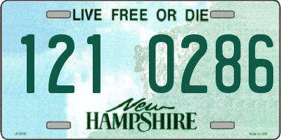NH license plate 1210286