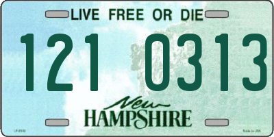 NH license plate 1210313
